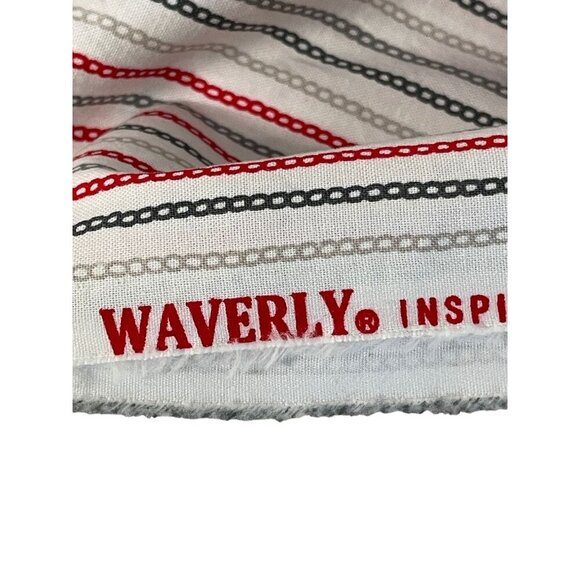 Waverly Inspirations Chain Line Stripe Cotton Fabric 36" x 50" - Picture 3 of 3